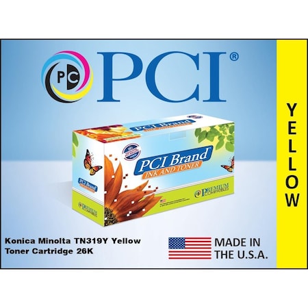 Pci Konica Minolta Tn319Y Tn-319Y A11G230 Yellow Toner Cartridge For